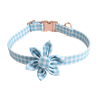 Dog Collars Plaid Floral Bow Tie Collar Metal Buckle